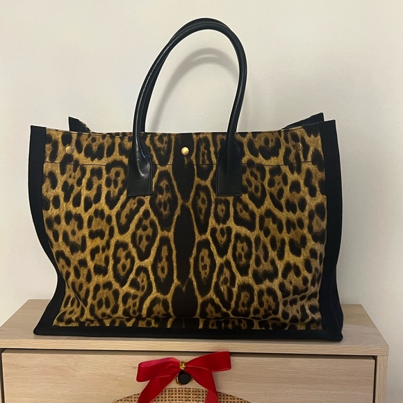 Saint Laurent YSL Leopard Rive Gauche Tote - Picture 8 of 8